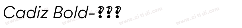Cadiz Bold字体转换